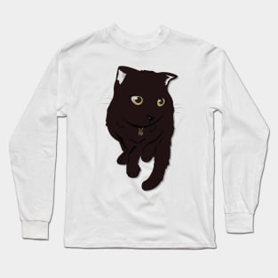 Innocent Black Cat T-Shirt Long Sleeve T-Shirt